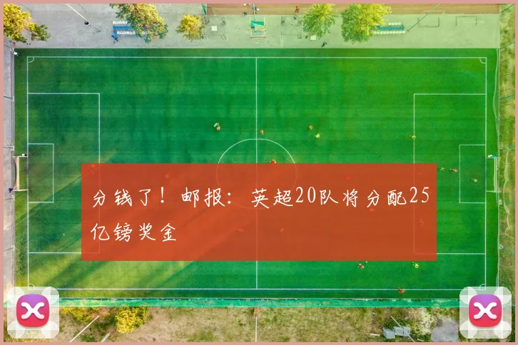 分钱了！邮报：英超20队将分配25亿镑奖金