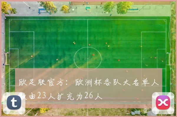 欧足联官方：欧洲杯各队大名单人数由23人扩充为26人